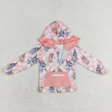 GT0633   toddler girl clothes cartoon dog girl winter hoodie top