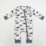 LR1326 Bamboo baby boy clothes airplane boy  winter romper