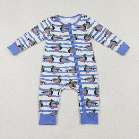 LR1645 Bamboo baby  boy clothes mallard boy winter romper