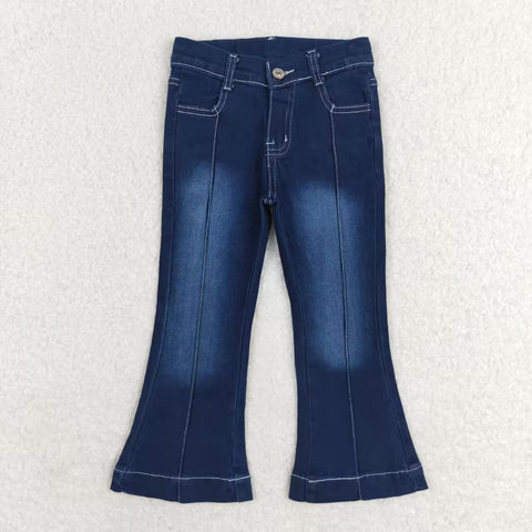 P0508  baby girl clothes blue girl bell bottom pant jeans pant