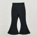 P0578  baby girl clothes black girl yoga bell bottoms pant