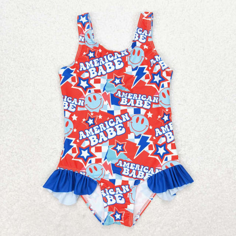 S0214 baby girl clothes american baby girl summer swimsuit