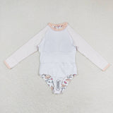 S0245 baby girl clothes flamingo girl summer swimsuit
