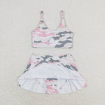 S0285 baby girl clothes camouflage girl summer swimsuit