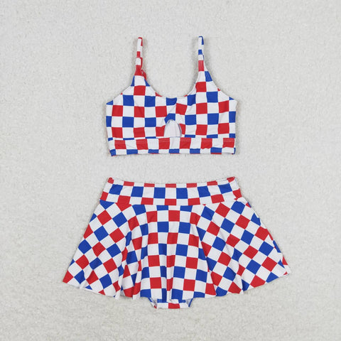 S0287 baby girl clothes 4th of July patriotic girl summer swimsuit