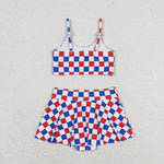 S0287 baby girl clothes 4th of July patriotic girl summer swimsuit