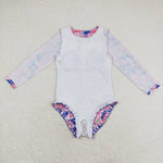 S0376 baby girl clothes floral girl summer swimsuit beach wear