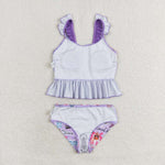 S0389   baby girl clothes 1989 singer  girl summer swimsuit beach wear  12-18M to 14-16T