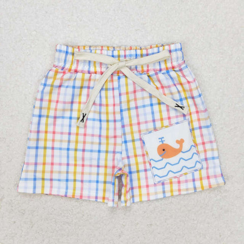 S0400 baby boy clothes whale boy summer swim shorts  3-6M to 6-7T