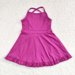 S0441  baby girl clothes purple girl summer swimsuit beach wear