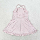 S0443  baby girl clothes pink girl summer swimsuit beach wear