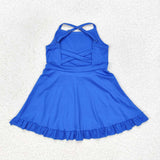 S0445  baby girl clothes blue girl summer swimsuit beach wear