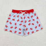 S0465  baby clothes crab print boys summer swim trunks