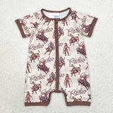 SR0856 baby boy clothes cowboy baby boy summer romper