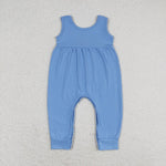 SR1448  baby girl clothes pure blue toddler girl summer romper