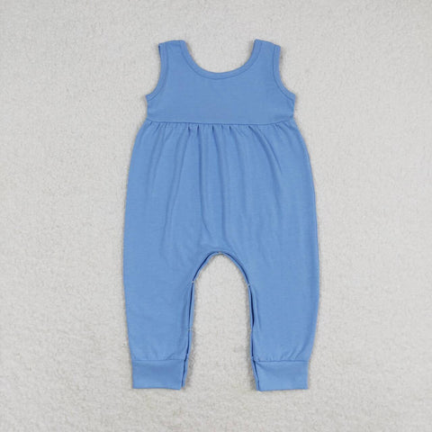 SR1448  baby girl clothes pure blue toddler girl summer romper