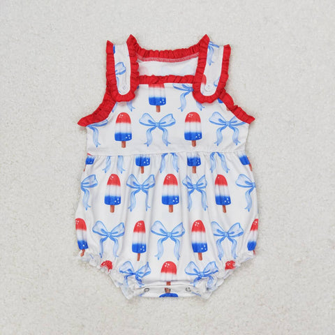 SR1551  baby girl clothes 4th of July patriotic toddler girl summer bubble