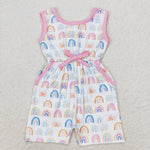 SR1600 baby girl clothes rainbow girl summer jumpsuit