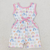 SR1600 baby girl clothes rainbow girl summer jumpsuit