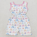 SR1600 baby girl clothes rainbow girl summer jumpsuit