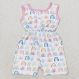 SR1600 baby girl clothes rainbow girl summer jumpsuit