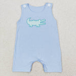 SR1625 baby boy clothes embroidery alligator toddler boy summer romper