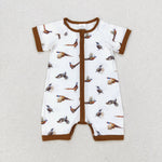 SR1657  baby boy clothes bird toddler boy summer romper