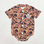 SR1684  baby boy clothes embroidery baseball camouflage toddler boy summer bubble