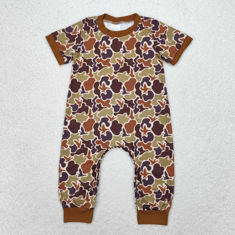 SR1814  baby boy clothes camouflage toddler boy fall romper