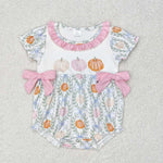 SR1865  baby girl clothes pumpkin toddler girl  halloween bubble