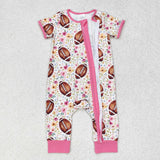 SR1872  baby girl clothes rugby toddler girl summer romper