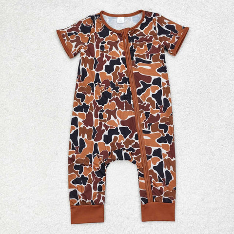 SR1895  baby boy clothes camouflage toddler boy summer romper