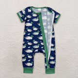 SR1897 Bamboo baby boy clothes mallard toddler boy summer romper