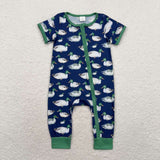 SR1897 Bamboo baby boy clothes mallard toddler boy summer romper