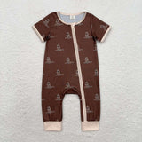 SR1898  Bamboo baby boy clothes mallard toddler boy summer romper