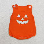 SR1937  baby clothes embroidery pumpkin boy halloween bubble