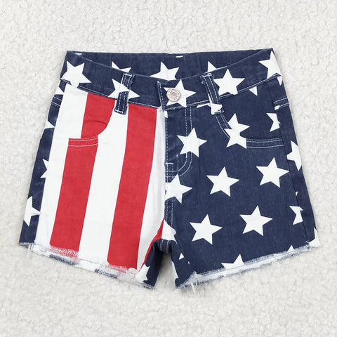 SS0168 baby girl clothes 4th of July patriotic summer shorts