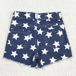 SS0168 baby girl clothes 4th of July patriotic summer shorts