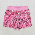 SS0350 toddler clothes pink sequins baby girl summer shorts