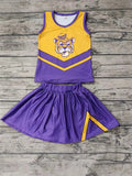 Custom order MOQ:3pcs each design state cheerleading uniforms girl summer skirt set 13