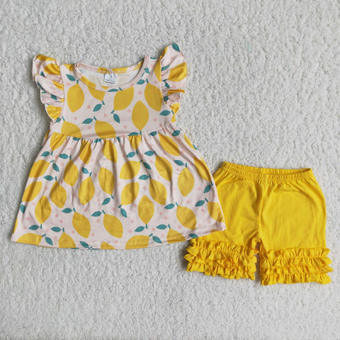 C15-37 Girl Lemon Yellow Short Outfit-promotion 2024.4.13