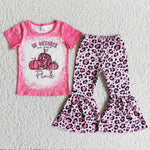 Girl Pink Pumpkin Leopard Outfit