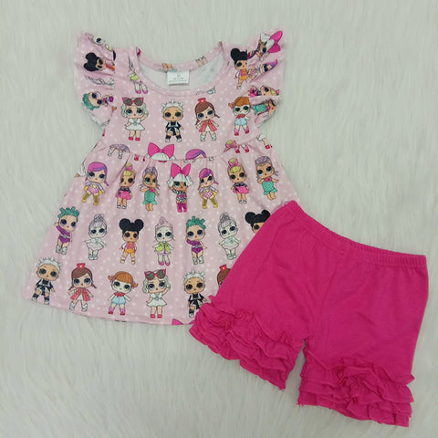 Different Style Girl Fuchsia Shorts Outfit