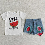 One In A Melon Girl Denim Outfit