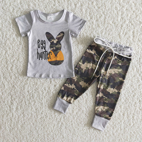 B16-23 Boy Egg Hunter Rabbit Camouflage Outfit-promotion 2024.1.20