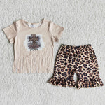 A16-11 Girl Cross Tassels Leopard Shorts Outfit-promotion 2024.4.20