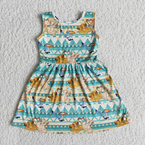 E13-1 Girl Cartoon Sleeveless Dresses-promotion 2024.1.6