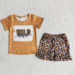 Girl Wild Leopard Shorts Outfit