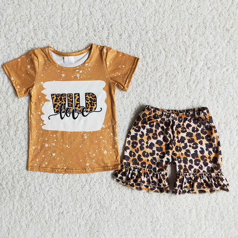 Girl Wild Leopard Shorts Outfit