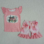C0-3  Don't Give Up Girl Tie Dye Shorts Outfit-promotion 2024.2.24